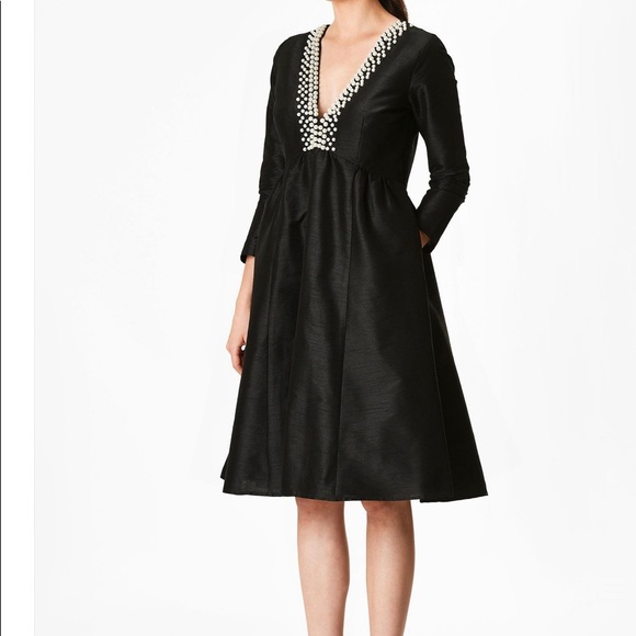 Pearl Bead Empire Dupioni Dress NWT - Picture 2 of 15